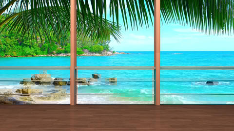 realistic zoom virtual background beach house