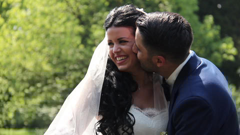 Wedding Day Bride and Groom Smile