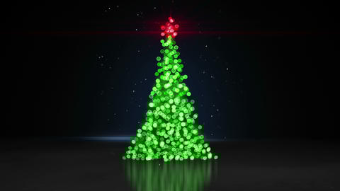 defocused christmas tree bokeh lights loopable animation 4k (4096x2304)